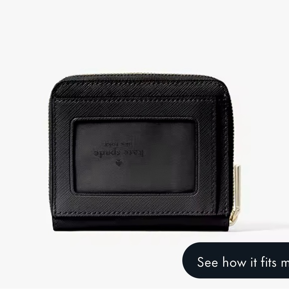 Black Kate Spade Staci Small Zip Around Wallet NWT - Picture 2 of 9